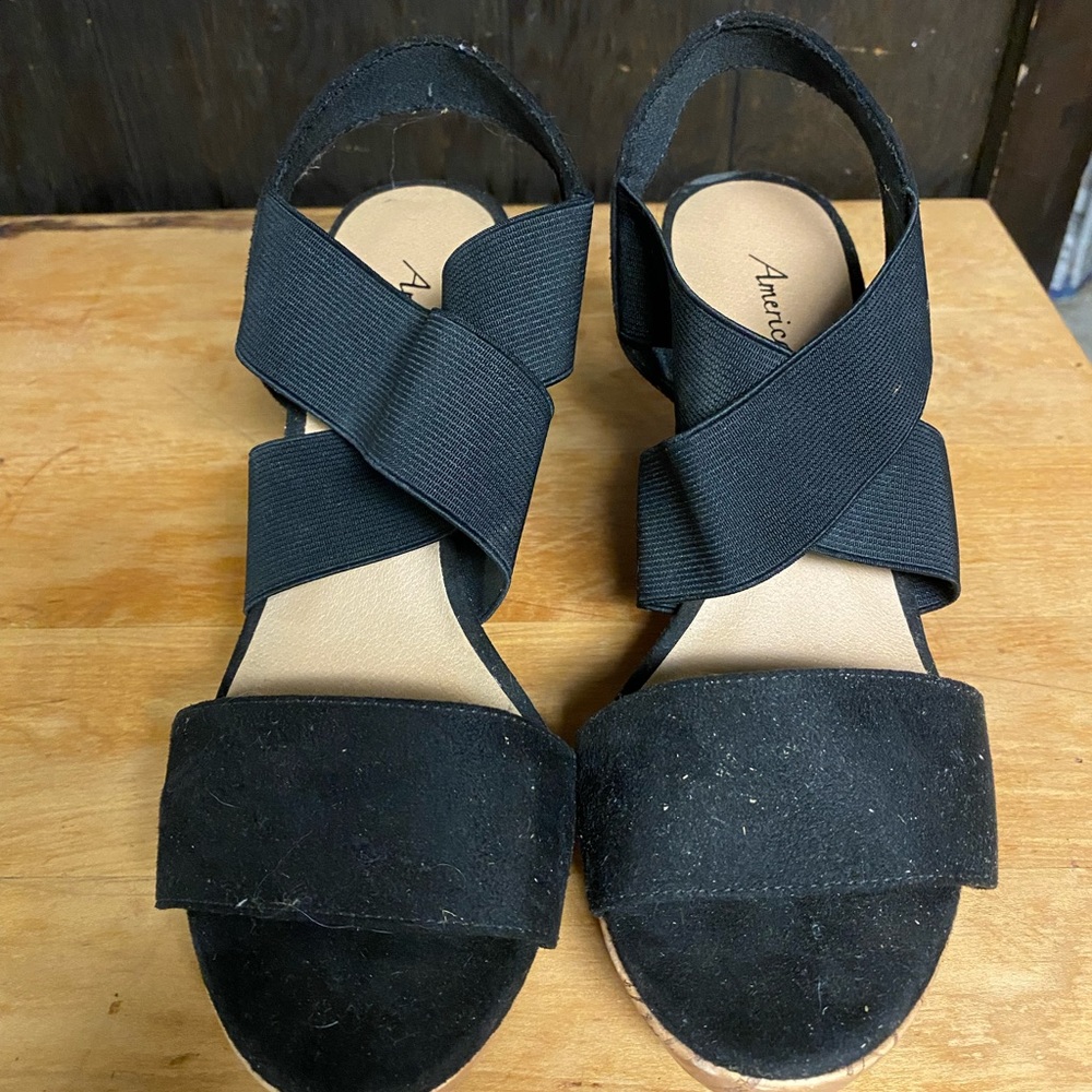Black Wedged Heels